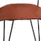 4ft. Brown Leather Upholstered Bench with Hairpin Legs